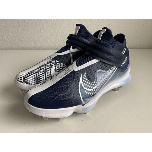 Mens Sz 14 Nike Force Zoom Mike Trout 7 Baseball Cleats CI3134-403 Blue White - Picture 8 of 11